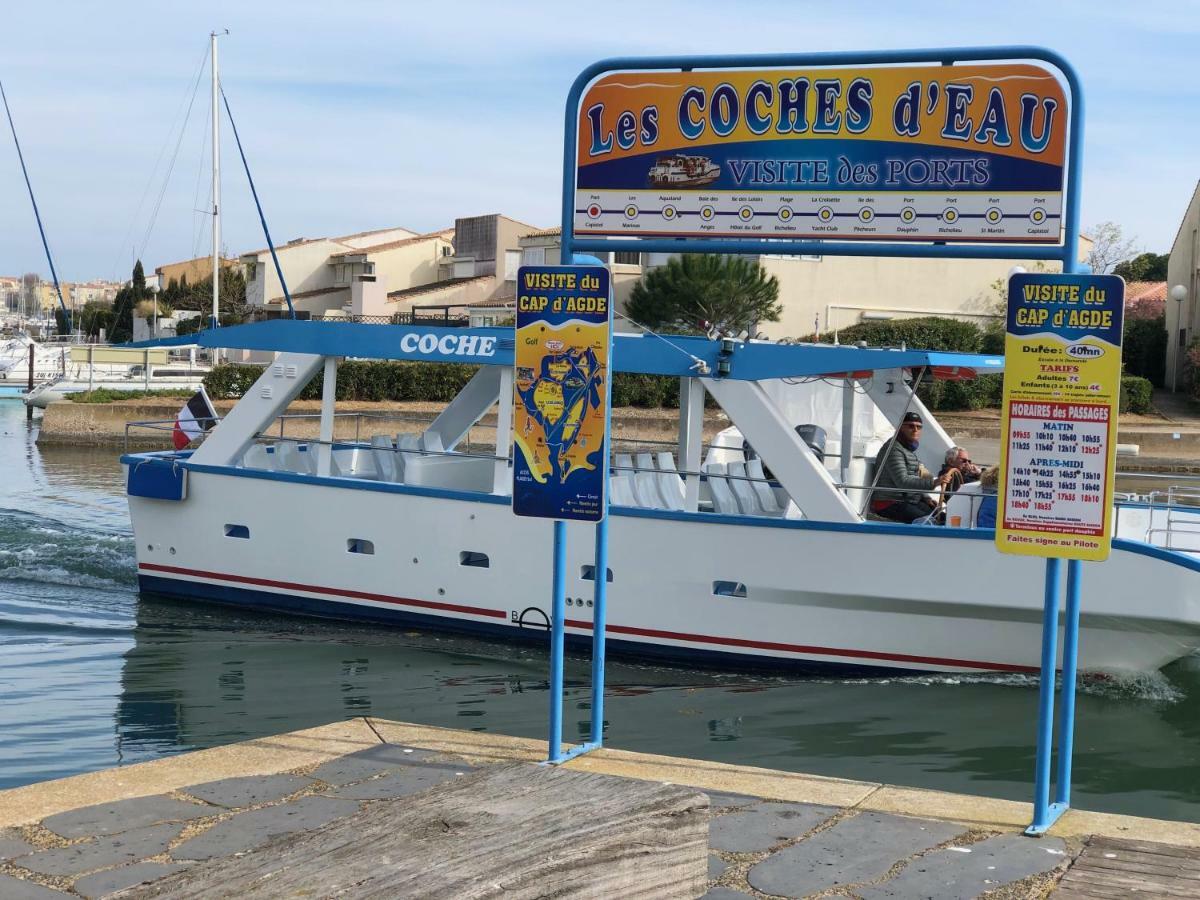 Cap Capistol Studio Le Cap D'Agde Vue Port 외부 사진